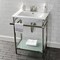 Kingston Brass VPB24187W46 24-Inch Ceramic Console Sink (4-Inch, 3-Hole), White/Polished Nickel VPB24187W46 - alternate 2